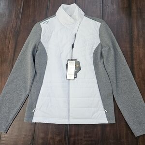 NWT Callaway White and Gray Quilted Hybrid Puffer Jacket from KOREA